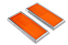Load image into Gallery viewer, Front Amber Reflector Set With Chrome Frame