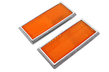 Load image into Gallery viewer, Front Amber Reflector Set With Chrome Frame