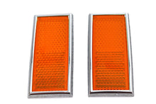 Load image into Gallery viewer, Front Amber Reflector Set With Chrome Frame