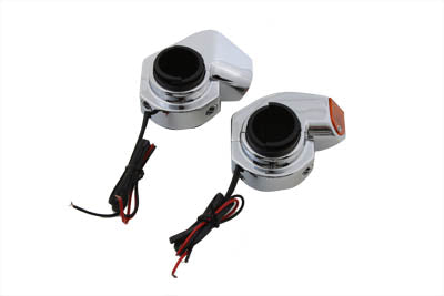 Chrome Front Turn Signal Marker Lamp Set