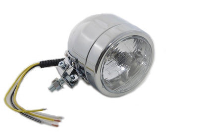 4 inch Round Diamond Cut Style Headlamp Chrome