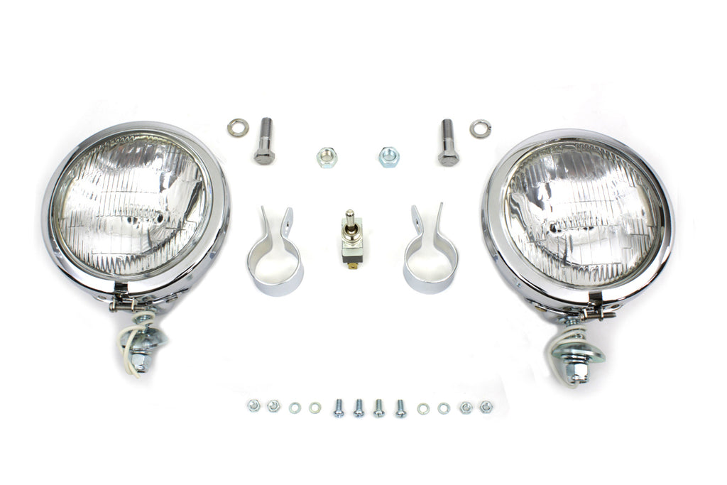 12 Volt 4 1/2 inch Chrome Spotlamp Kit