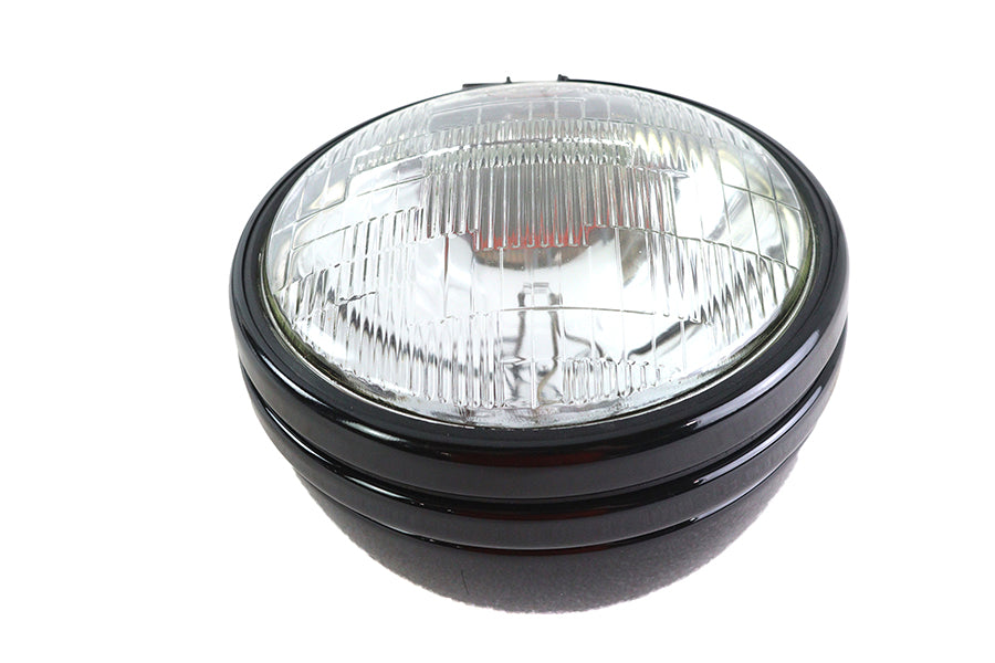 Replica 5-3/4 inch Round Black Headlamp