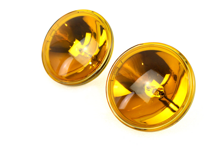 4-1/2 inch Amber Sealed Beam 12 Volt Spotlamp Set