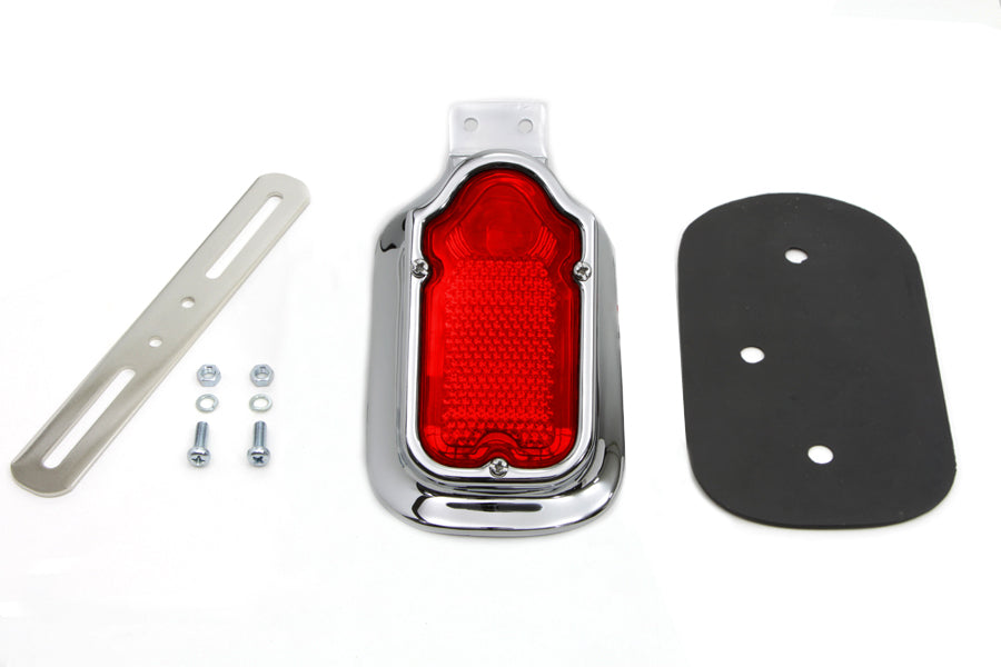 Chrome Tombstone Style Tail Lamp Assembly