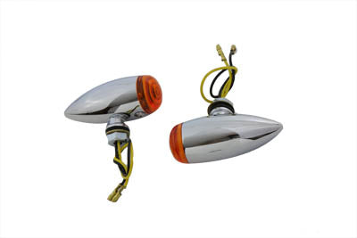 Mini LED Bullet Amber Lens Marker Lamp Set