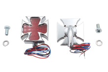 Load image into Gallery viewer, Chrome Maltese Marker Lamp Set