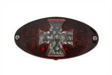 Charger l'image dans la galerie, Oval Tail Lamp with Maltese Inset Red