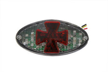 Charger l'image dans la galerie, Oval Tail Lamp with Maltese Inset Clear Lens with Red Cross