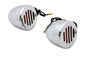 Chrome Shielded Bullet Marker Lamp Set with Amber Lens