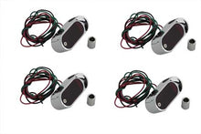 Charger l'image dans la galerie, Chrome Mini Marker Lamp Set LED with Red Lens
