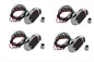 Chrome Mini Marker Lamp Set LED with Red Lens