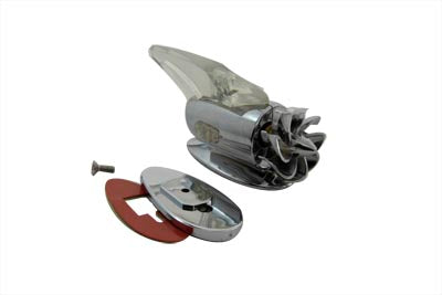 Chrome Fan Marker Lamp White