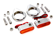 Charger l'image dans la galerie, Turn Signal Kit Front with 49mm Fork Clamps