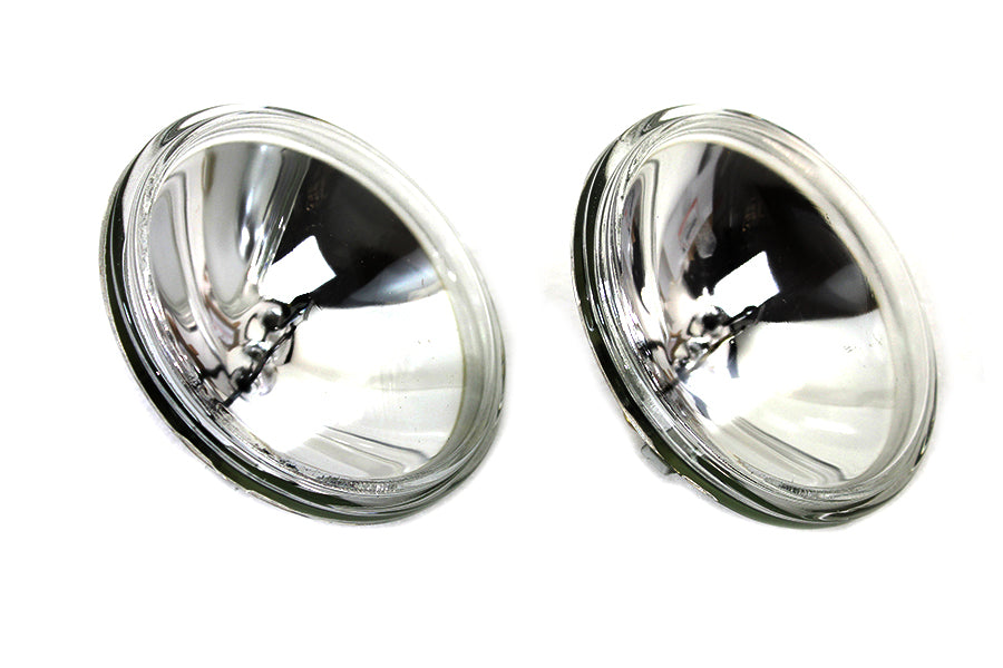 Clear 4-1/2 inch 12 Volt Sealed Beam Spotlamp Bulb Set