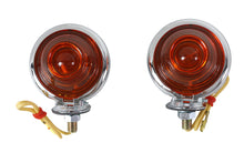 Charger l'image dans la galerie, Chrome Turn Signal Set Bullet with Amber Lens
