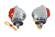 Charger l'image dans la galerie, Chrome Turn Signal Set Bullet with Amber Lens