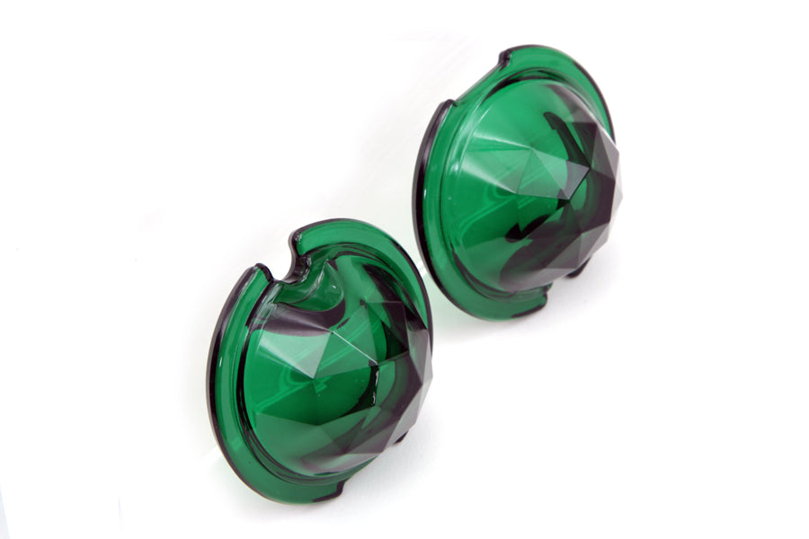 Tail Lamp Lens Set Faceted Green