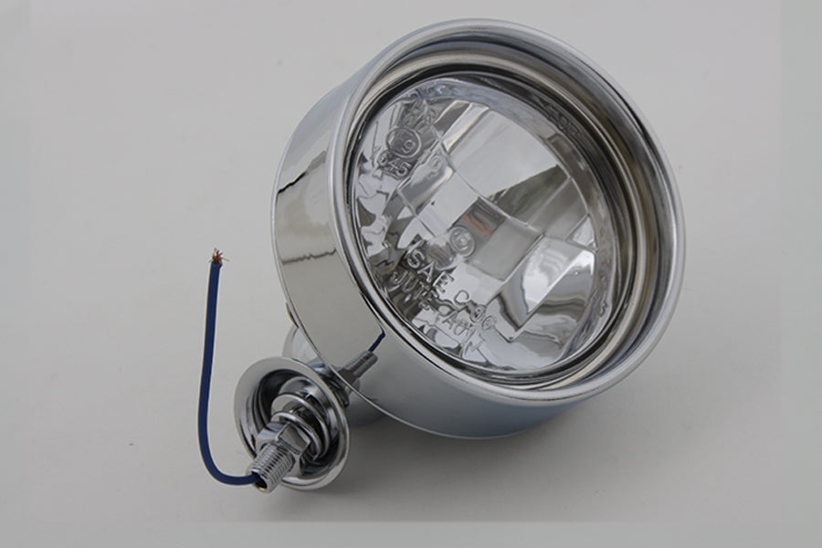 Chrome 4 inch Spotlamp with H-3 Bulb Inset Type