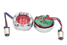 Charger l'image dans la galerie, Chrome LED Turn Signal Bezel with Red Lens