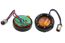 Charger l'image dans la galerie, Black LED Turn Signal Bezel with Amber Lens