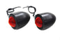Black Bullet Marker Lamp Set with Red Lens