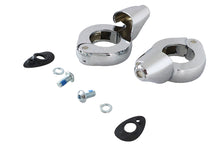 Charger l'image dans la galerie, Chrome Front Turn Signal Relocation Kit 39mm Forks