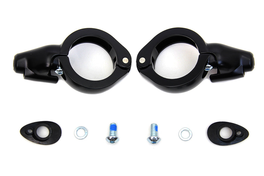 Black Turn Signal Relocation Kit 49mm Forks