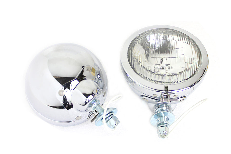 4-1/2 inch Fluted Lens Spotlamp Set with 6 Volt Bulb