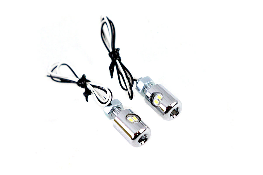Chrome Hagler License Plate Bolt Set with LED
