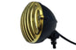 4-1/2 inch Pirate Headlamp Black with Brass Grill