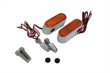 Charger l'image dans la galerie, Chrome Marker Lamp Set with Amber Lens