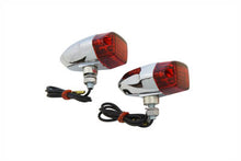 Charger l'image dans la galerie, Chrome Snake Eye Marker Lamp Set Red