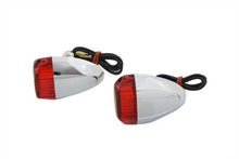 Charger l'image dans la galerie, Chrome Snake Eye Marker Lamp Set Red