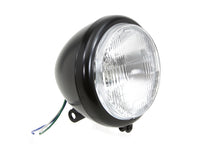 Charger l'image dans la galerie, Black 5-3/4 inch Round Headlamp Assembly Teardrop Style