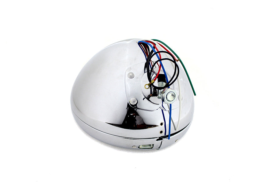 7 inch 6 Volt LED Glide Headlamp Chrome