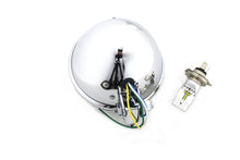 Charger l'image dans la galerie, 5-3/4 inch Bates Style 6 Volt LED Headlamp Chrome