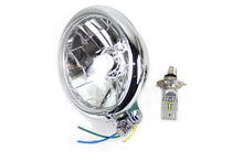 Charger l'image dans la galerie, 5-3/4 inch Bates Style 6 Volt LED Headlamp Chrome