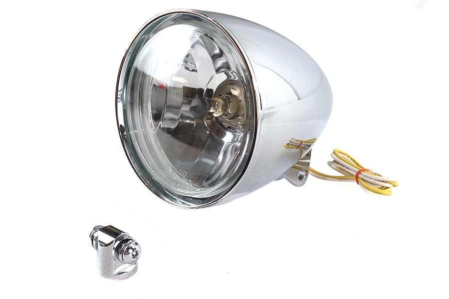 Factory Sample 5-3/4 inch Chrome Rocket Style Headlamp