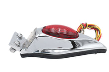 Charger l'image dans la galerie, Chrome Teardrop Bulb Tail Lamp Assembly with Red Lens