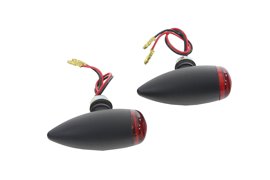 Mini LED Bullet Red Lens Marker Lamp Set