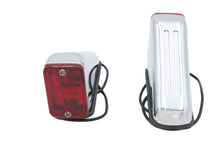 Charger l'image dans la galerie, Chrome Wedge Marker Lamp Set with Red Lens