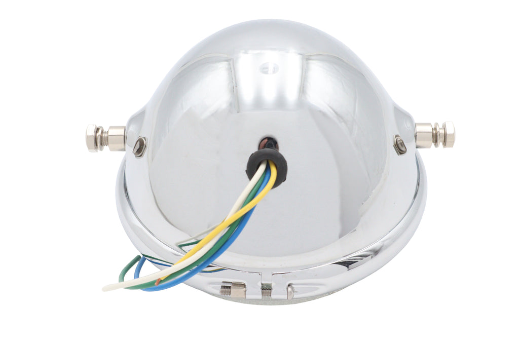 5-3/4 inch Round Headlamp Chrome Side Mount
