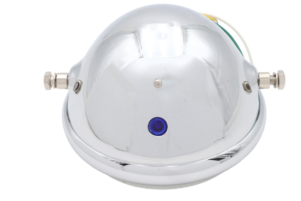 5-3/4 inch Round Headlamp Chrome Side Mount