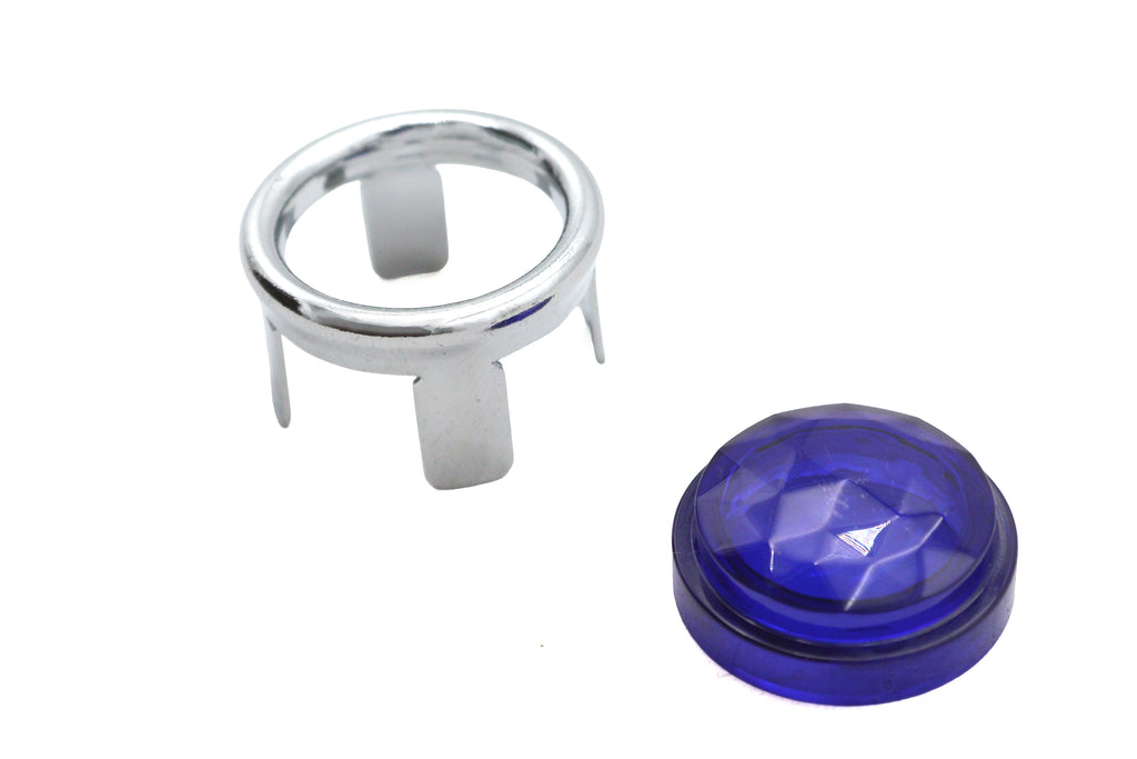 Blue Dot Lens with Chrome Ring
