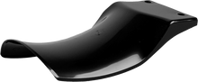 Load image into Gallery viewer, Polisport Plastics black rear shock flap for motorcycles, with mounting details visible in the image.