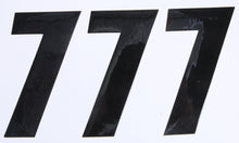 Load image into Gallery viewer, DCOR Number 7 black graphic decals, 6-inch size, three-piece set, suitable for vehicle or surface decoration.