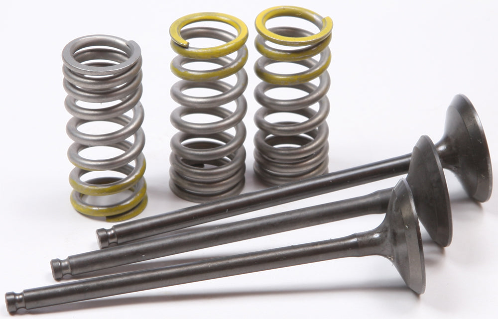 ProX Racing Parts titanium steel intake valve conversion set for Yamaha engines, engine components with polished metal finish