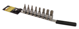 Cruztools 8-piece metric hex socket bit set with various sizes for automotive and mechanical repair tools.