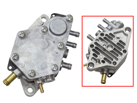 SP1 fuel pump for Yamaha 14-22291 intake and carburetor system, visible with metal and plastic components in the image.